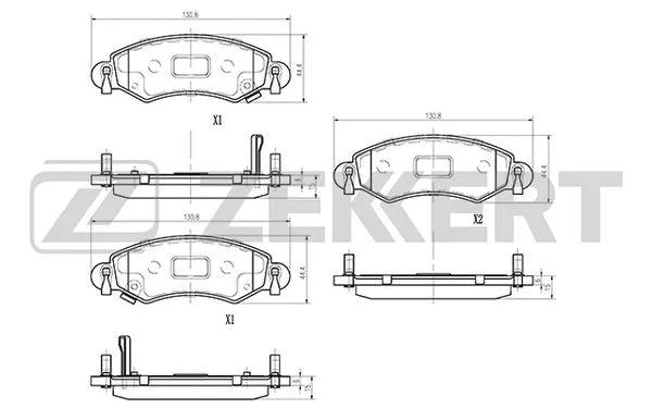 Brake Pad Set, disc brake (BS-1239)