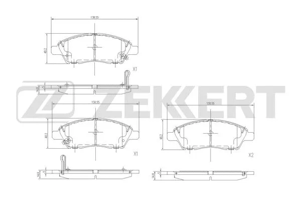 Brake Pad Set, disc brake (BS-3037)