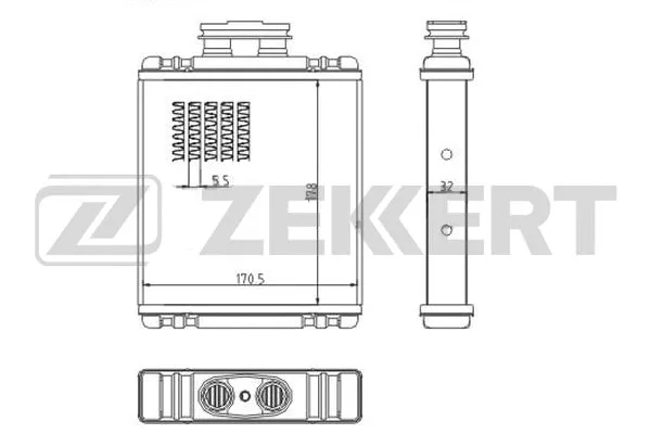 Heat Exchanger, interior heating (MK-5136)