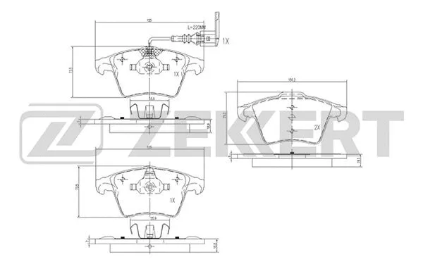Brake Pad Set, disc brake (BS-2797)