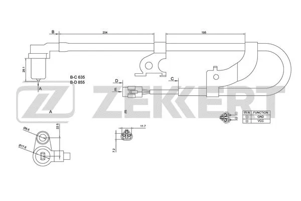 Sensor, wheel speed (SE-6125)