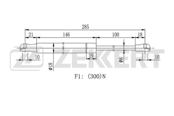 Gas Spring, bonnet (GF-2206)