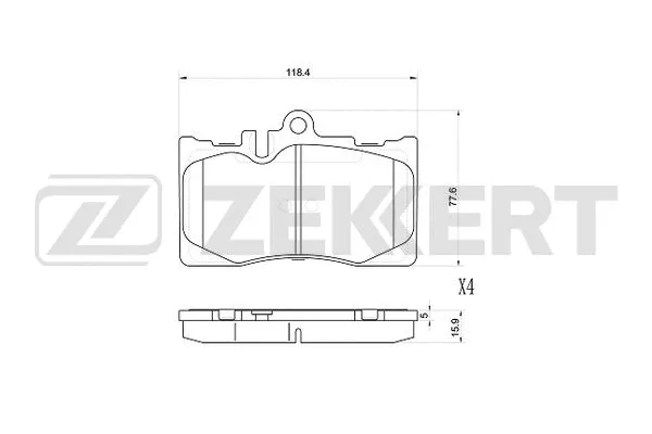 Brake Pad Set, disc brake (BS-1032)