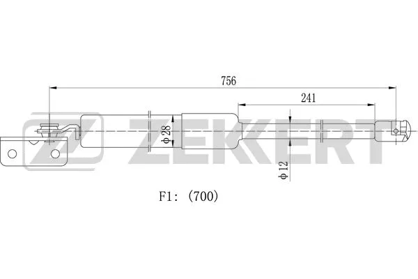Gas Spring, boot/cargo area (GF-2014)