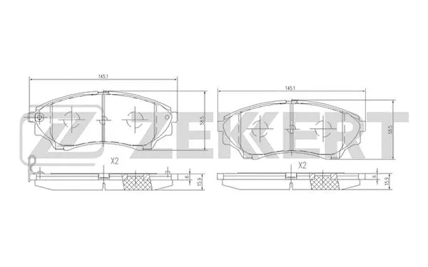 Brake Pad Set, disc brake (BS-1225)