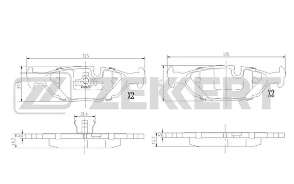 Brake Pad Set, disc brake (BS-1371)