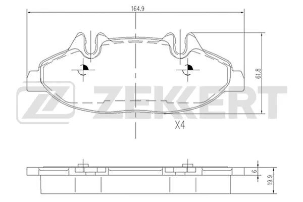 Brake Pad Set, disc brake (BS-1213)