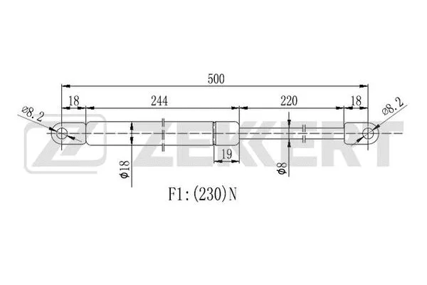Gas Spring, bonnet (GF-2238)