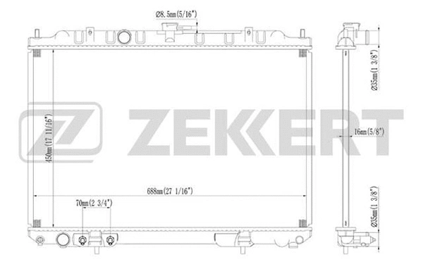 Radiator, engine cooling (MK-1228)