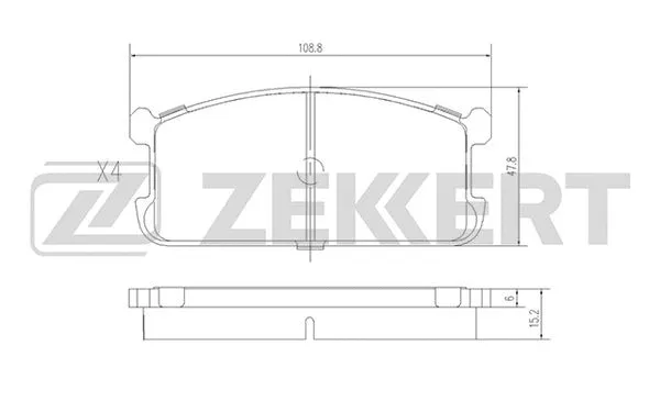 Brake Pad Set, disc brake (BS-2533)