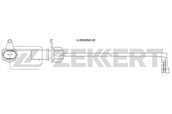 Warning Contact, brake pad wear (BS-8124)