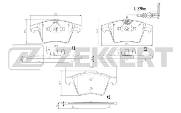 Brake Pad Set, disc brake (BS-1384)