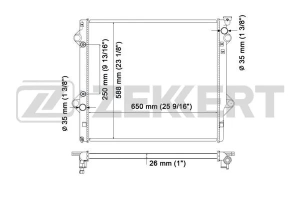 Radiator, engine cooling (MK-1180)