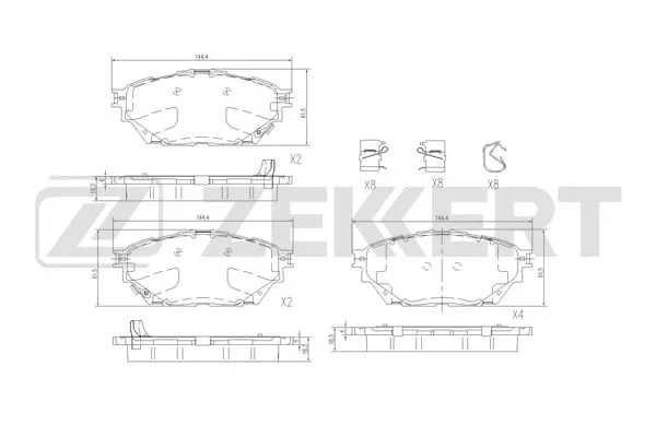 Brake Pad Set, disc brake (BS-3056)