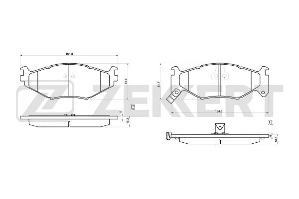 Brake Pad Set, disc brake (BS-1025)