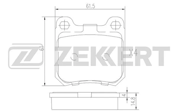 Brake Pad Set, disc brake (BS-2356)