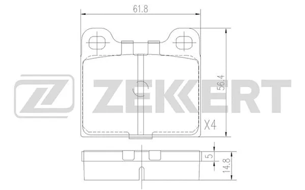 Brake Pad Set, disc brake (BS-1049)