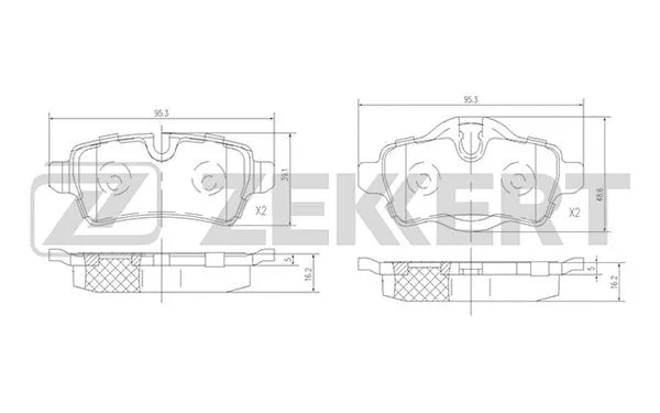 Brake Pad Set, disc brake (BS-1881)