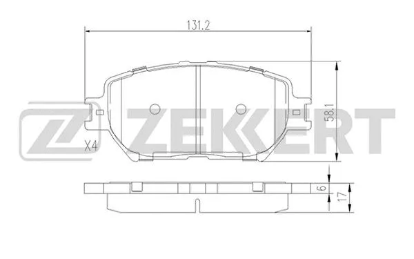 Brake Pad Set, disc brake (BS-2706)