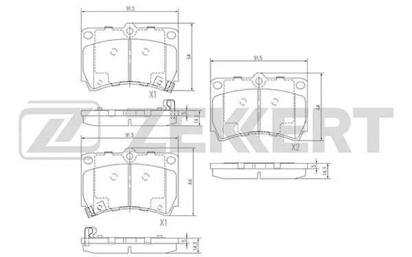 Brake Pad Set, disc brake (BS-2030)