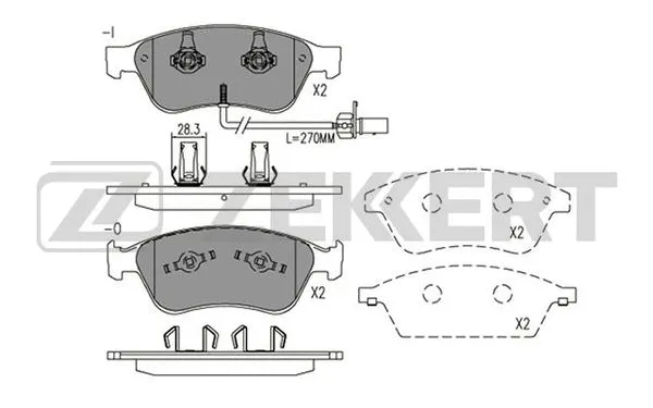 Brake Pad Set, disc brake (BS-2928)