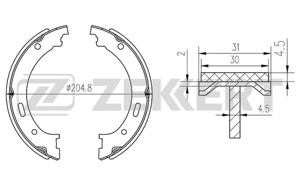 Brake Shoe Set, parking brake