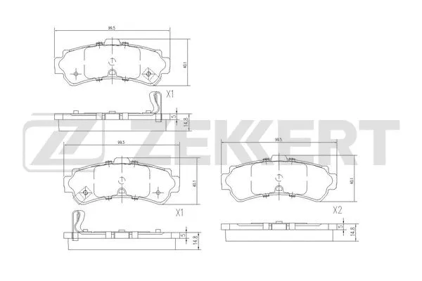 Brake Pad Set, disc brake (BS-1498)