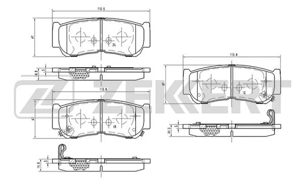 Brake Pad Set, disc brake (BS-1810)