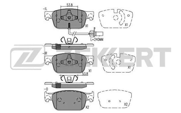 Brake Pad Set, disc brake (BS-1422)