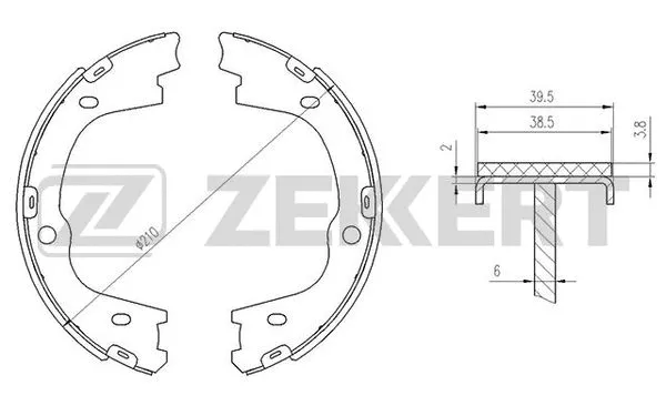 Brake Shoe Set, parking brake