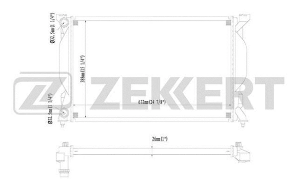Radiator, engine cooling (MK-1430)