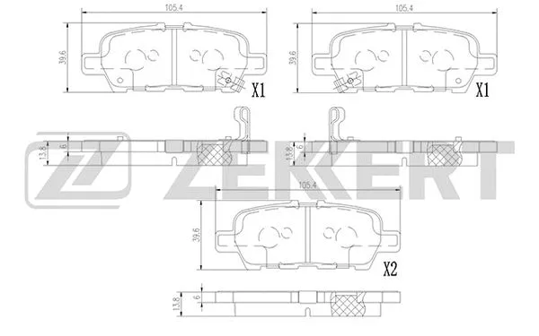 Brake Pad Set, disc brake (BS-1367)