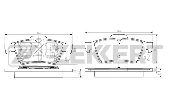 Brake Pad Set, disc brake (BS-1474)