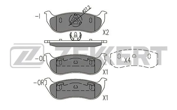 Brake Pad Set, disc brake (BS-2981)