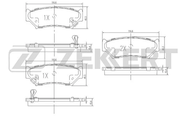 Brake Pad Set, disc brake (BS-1106)