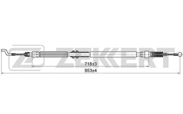 Cable Pull, parking brake (BZ-1036)