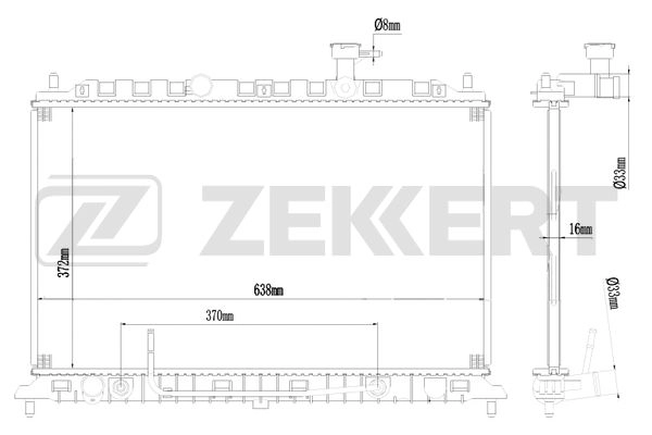 Radiator, engine cooling (MK-1263)