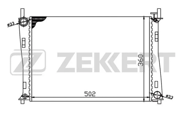 Radiator, engine cooling (MK-1162)