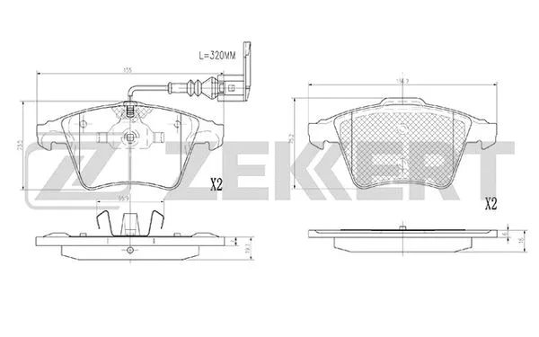 Brake Pad Set, disc brake (BS-2934)