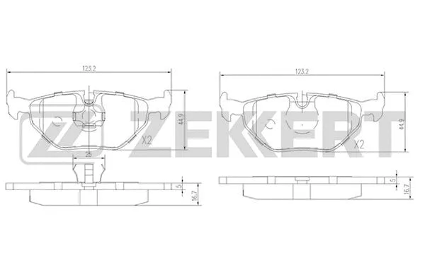 Brake Pad Set, disc brake (BS-1232)