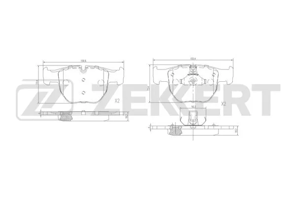 Brake Pad Set, disc brake (BS-1192)
