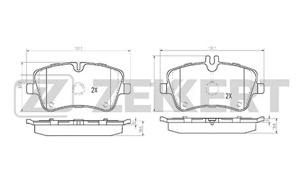 Brake Pad Set, disc brake (BS-1041)