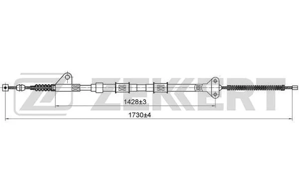 Cable Pull, parking brake (BZ-1361)