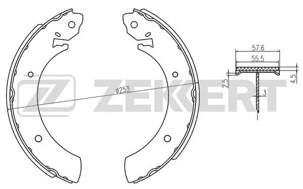 Brake Shoe Set (BK-4157)