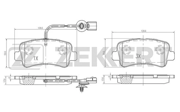 Brake Pad Set, disc brake (BS-1949)