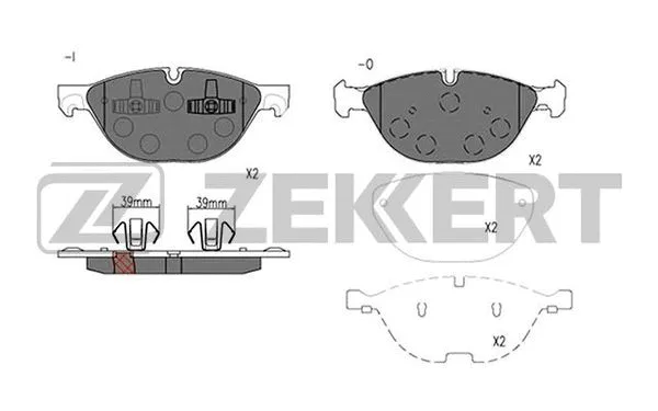 Brake Pad Set, disc brake (BS-2936)