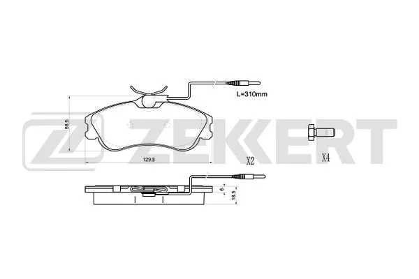 Brake Pad Set, disc brake (BS-1070)