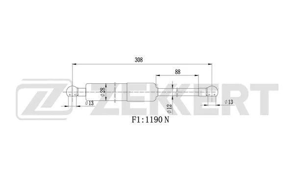 Gas Spring, boot/cargo area (GF-2545)