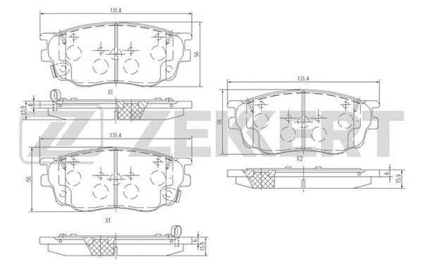 Brake Pad Set, disc brake (BS-2063)