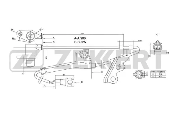Sensor, wheel speed (SE-6108)